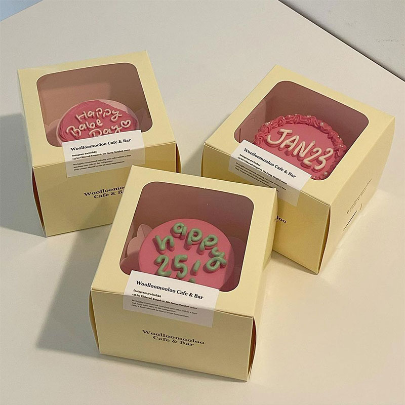 Custom dessert boxes with graphics designs to uplift product presentation